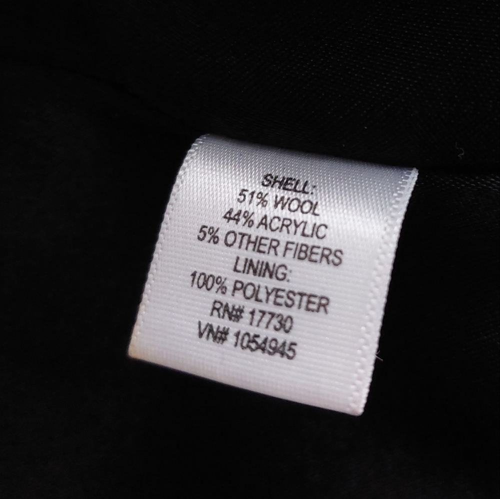 Mossimo - Black Wool Tweed Trench Coat - Picture 13 of 13